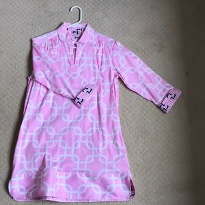long sleeve light patterned summer dress